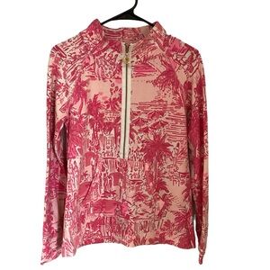 Lily Pulitzer Skipper Dipper Popover Quarter Zip Paradise Pink Size Small